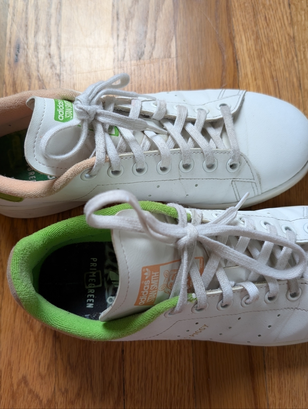 Adidas Stan Smith White Mis Peggy&Kermit Leather Sneakers Women Size 6 - Picture 2 of 9